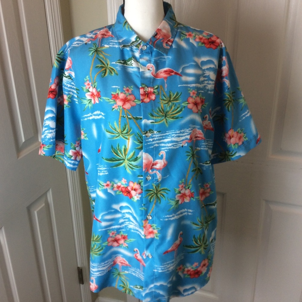 SSLR men’s flamingo tropical shirt